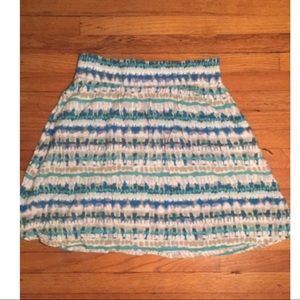 Blue and White Floral Skirt